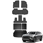 AUXKO All Weather Floor Mats Cargo Mat Backrest Mat Fit for 2024 2025 2026 Chevrolet Chevy Traverse/GMC Acadia/2025 2026 Buick Enclave 2nd Bucket Seat Liner Accessories Odorless Anti-Slip Black