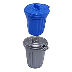 UKCOCO Mini Mülleimer 2er Set Silber