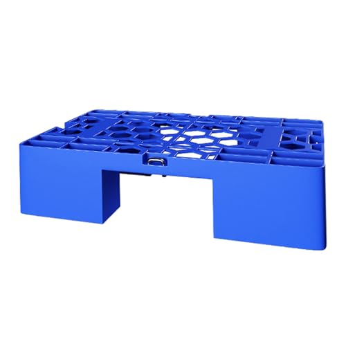 GOCHUSX Plastic Pallets, Lightweight Nestable Sheet Mats, Blue Storage Ventilated Mats, Interlocking Pallet with Breathable Grids for Garage Garden Room Balcony(Blue-3PCS,60x40x12cm)