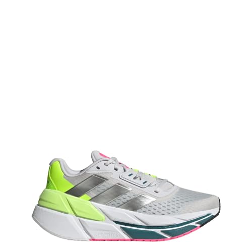 adidas Womens Adistar Cs 2.0 Running Sneakers Shoes - White, Dash Grey/Silver Metallic/Lucid Lemo, 8.5 UK