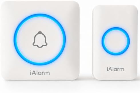 iAlarm Wireless Doorbell, Expandable Plug-In Doorbell Chime with LED ...