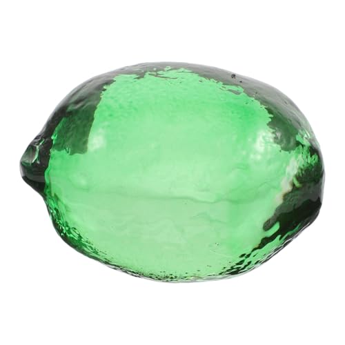 POPETPOP Glass Lemon Figurine Collectible Ornament and Kitchen Table Centerpiece Decoration for Offices for Special Occasions Sturdy Glass Craftsmanship