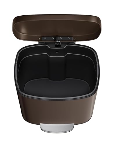 Set combo de dos canecas de basura de acero inoxidable, 13.2 y 2.6 gal miniatura 7
