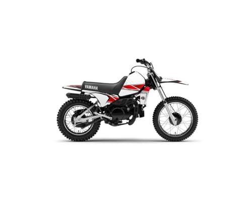 Kit déco moto cross Yamaha PW 80 rouge Stripe pour plastiques usés