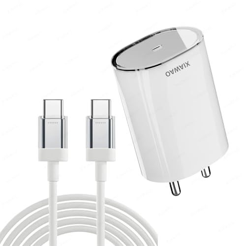 Image of Original 45W Rapidly Charging Adapter with USB Type C to C Transparent Cable Compatible with Nothing Phone(2),Nothing Phone(2A)-(Adapter&Cable)