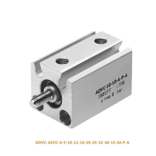 Cilindro de carrera corta ADVC-20-5-P-A compacto de doble efecto 3