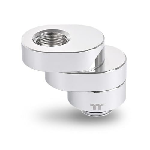 Image of Thermaltake Pacific F-Pro 360 Degree Rotary Offset Chrome G 1 /4 Thread DIY LCS Fitting CL-W437-CU00SL-A