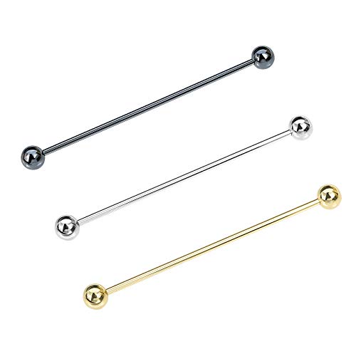 3Pcs Classic Ball Head Brass Shirt Collar Bar Tie Pins Set For Men Wedding Business With Gift Box (Ball Head) #TOP2