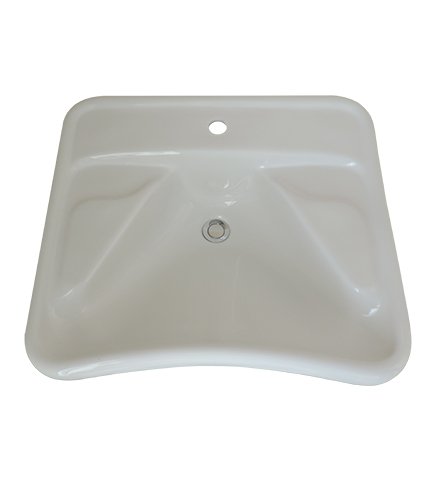 Lavabo de baño ergonómico para discapacitados y ancianos de cerámica 66 x 56 cm