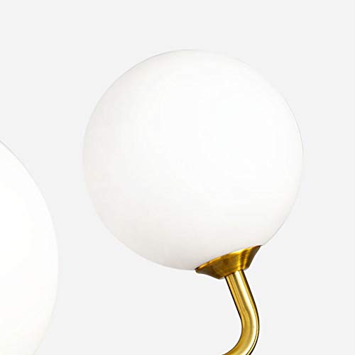 Lámparas de techo simples con luz de globo de vidrio post moderna para comedor de cocina 7