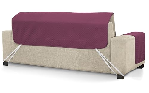 Cubre sofá acolchado de 4 plazas Martina Home Diamond berenjena 7