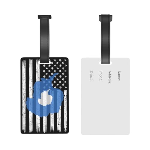 US & Antarctica Terrain Map Luggage Tags for Suitcases