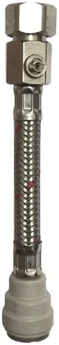 Thomas Dudley Vantage V2 1/2 inch 15mm Braided Flexible Hose & Isolating Valve 325087, Multi-Colour