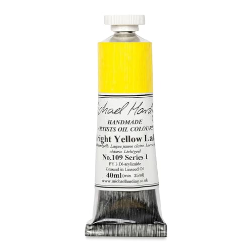 Michael Harding Artist Oil Colours, Bright Yellow Lake, 40ml Tube, 10940