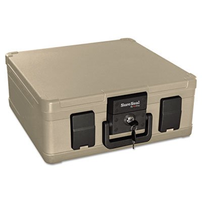 Wholesale CASE of 3 - FireKing SureSeal .27cu ft. Media Fire File Chest-Media File Fire Chest, Waterproof, 27 Cu. Ft., Taupe