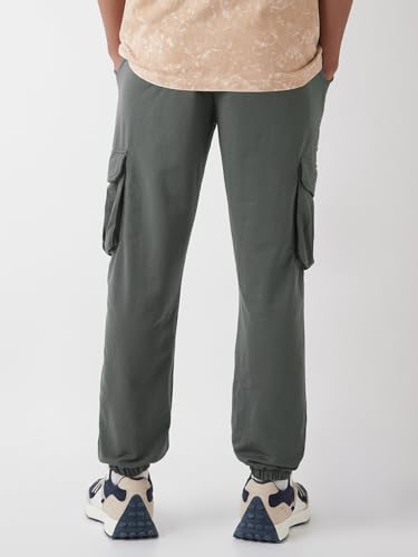 Image of Bewakoof Air 1.0 Men's Solid Oversized Fit Terry Joggers