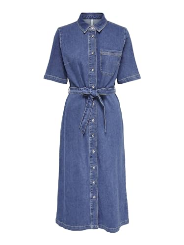 Robe Courte Femme ONLY Onllana bleu denim, vêtement été tendance