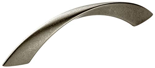 Amerock | Cabinet Pull | Antique Nickel | 5-1 16 inch (128 mm) Center to Center | Essential Z | 1 Pack | Drawer Pull | Drawer Handle | Cabinet Hardware
