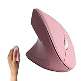 Urby Left Handed Mouse, Vertical Left Handed Ergonomic Wireless Mouse, Ideal for Lefty Users, Gaming & Office Use, Compatible with Windows/macOS/iPadOS. Pink