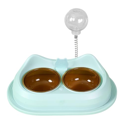 Zkbszn Cats Double Food Bowl Dog Water Dispenser Food Feeder Bowls Pet Water Bowl Housewares Dog Dish Cats Feeding Supplies