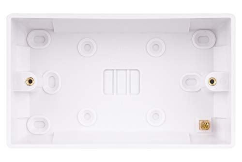 Schneider Electric Ultimate White Moulded - Double Surface Pattress Box, 35 mm Deep, GU9235, White, Pack of 5