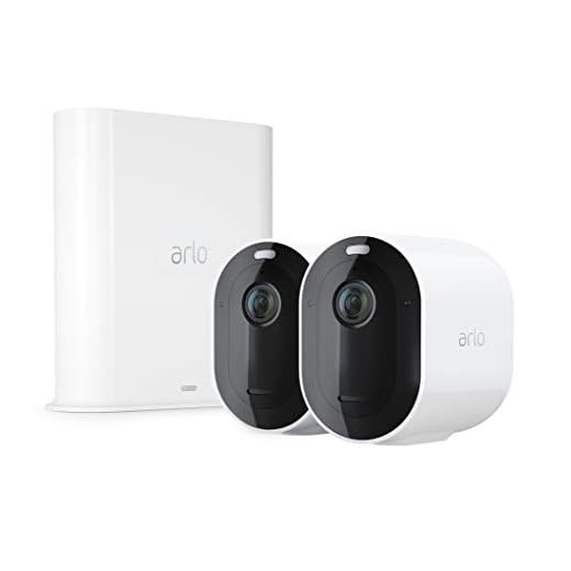 Arlo Pro 3 Spotlight Camera - 2 Camera Security System - Wireless, 2K Video & HDR, Color Night Vision, 2 Way Audio, 160° View, Wire-Free, Works with Alexa, White - VMS4240P