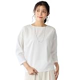 [ニッセン] シャツ・ブラウス レディース さらりとろける7分袖コクーンブラウス（防しわ・吸汗速乾） 大きいサイズ有 オフホワイト 6L