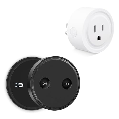 Image of LoraTap Remote Control Outlet: Control Hard to Reach Switches Easily | Holiday Lights Lamps Small Appliances - Black Remote - No Wiring Switch - Plug&Play - 10A /1250W - Old Homes Low-Cost Upgrade