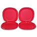 Tupperware Impressions Microwave 9 Inch Luncheon Plates Red