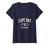 Photo Gallery donna cape may nj vintage crossed remi & boat anchor sport maglietta con collo a v Photo Gallery donna cape may nj vintage crossed remi & boat anchor sport maglietta con collo a v