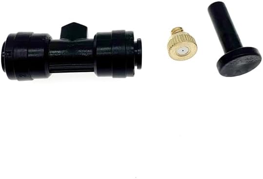 10Pcs/lot Misting Fog Nozzles with Quick Access Tee Connector Garden Landscaping Irrigation Sprayers(10pcs 0.3mm Black)