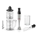 Bosch, Hand Blender, ErgoMaster 6 Series, 1000 Watt Air Cooled Motor, Variator, QuattroBlade Pro Mixing System, Accessories Included, MSM6M652 - 1