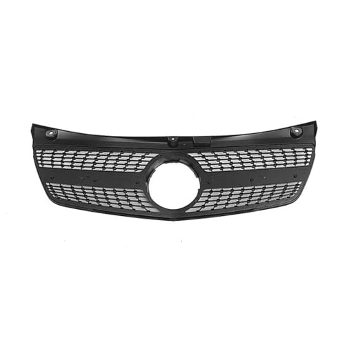 Grille calandre Mercedes W639 Viano Vito look diamant argenté en ABS premium - 3
