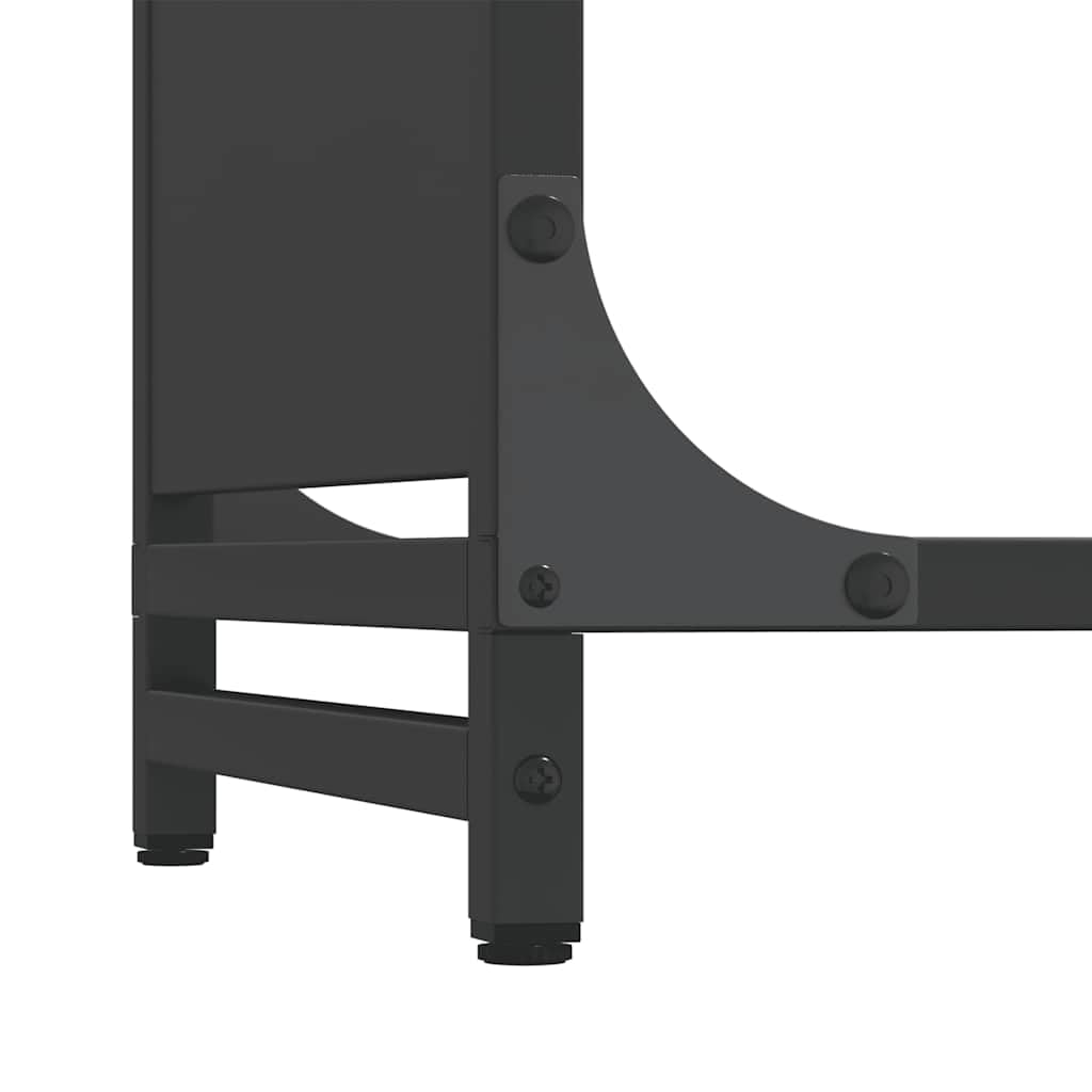 Portant Madera Calefacción Negro 90x28x65 cm