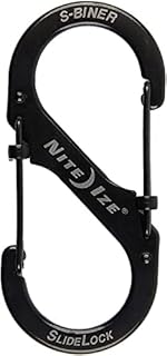 Nite Ize Unisex's S-Biner Stainless Steel Slide Lock, Black, Size 4