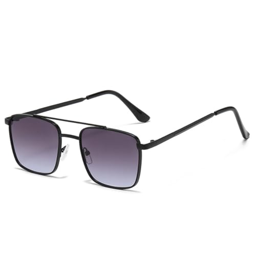 Lunettes de soleil rétro en métal raffiné avec verres dégradés UV400 pour femme