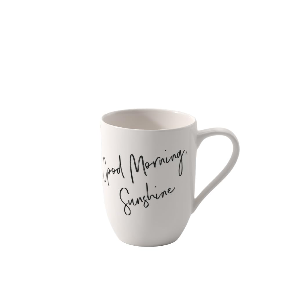 Villeroy & Boch Statement Mug, “Good Morning Sunshine”, Premium Porcelain, Made in Germany, 9.5 oz, White