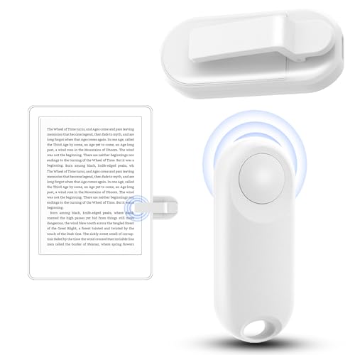 DATAFY Page Turner for Kindle Remote Control Page Turner Clicker for Kindle Paperwhite Oasis Kobo eReaders Reading Novels Kindle Accessories Video Projector Accessories Remote Controls (White)