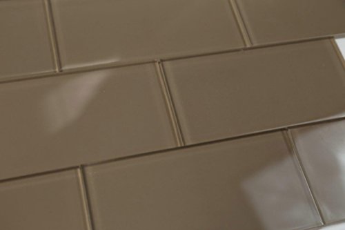 Dark Hazelnut Brown Subway Glass Tile Hand Crafted and Custom Made. Perfect for Kitchens and bathrooms, Sample