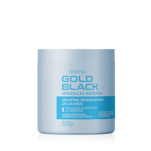 Gelatina Modeladora De Cachos Amend Gold Black, 500g