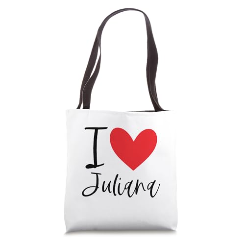 I Love Juliana Name Personalized Girl Woman BFF Julie Heart Tote Bag
