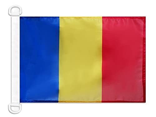 AZ FLAG Andorra Civil Ensign Boat Flag 12x18 in Plastic Rings