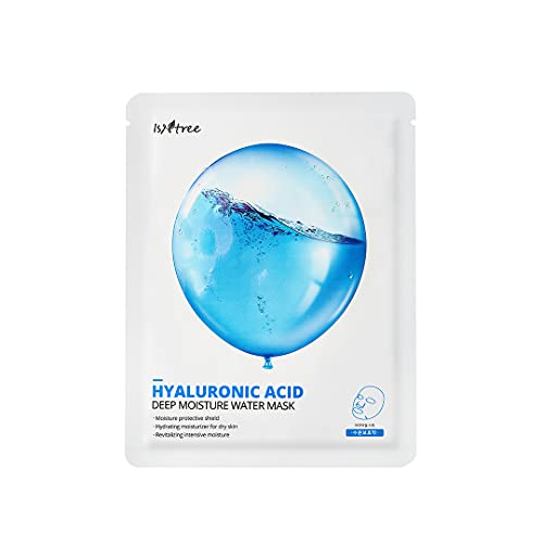 ISNTREE Deep Hydrating Hyaluronic Acid Facial Korean Sheet Mask | Moisturizing Reduce & Fine Lines with Hyaluronic acids | Pack of 10 facemasks | Acne Breakout & Dry Skin Care