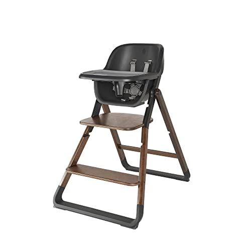 Ergobaby Evolve 3-in-1 High Chair and Kitchen Helper Stool Bundle, Dark Wood