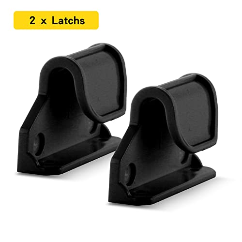 Dearlomum Retractable Baby Gate Hardware Set (Includes 2 Latches, 2 Brackets, Screws) for ASIN B09K7HR55K/B09K7K5XKB/B09XMP6D5T (Black)