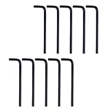 MY MIRONEY 3mm Metric Hex Key Wrench Black L-shape Flat Head Hexagonal Wrench Repairing Tool Pack of 10