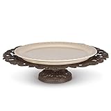 GG Collection Acanthus Leaf Serving Platter with Ceramic Plate