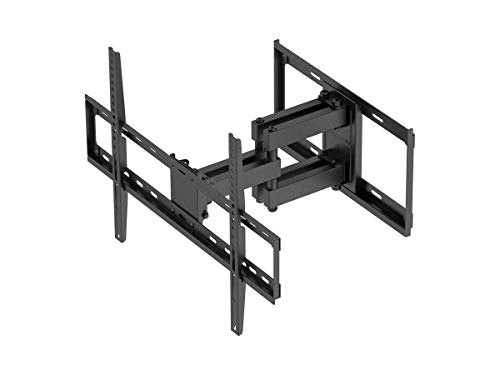 Support mural TV Monoprice Titan plein mouvement double bras articulé max 44.9kg noir
