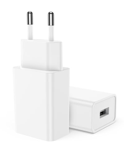 2 Pack USB Ladeger&auml;t 10W, 5V 2A Ladestecker USB Adapter, USBA Netzteil Stecker Steckdose Ladestecker Kompatibel mit iPhone, iPad, Samsung, Xiaomi, Google, Tablet und andere Phones Ger&auml;te Netzstecker