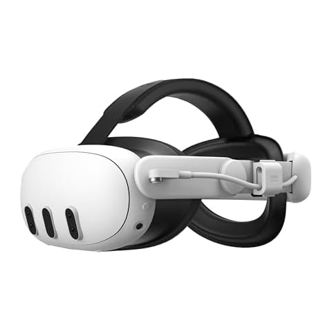 KIWI design Comfort Battery Head Strap Compatible with Meta Quest 3/Quest 3S,Single Point Charging Cover
